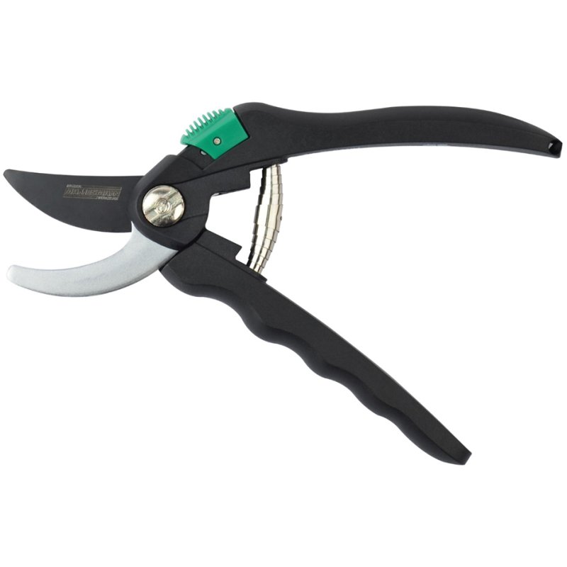 BRÜDER MANNESMANN Sécateur bypass, noir/vert, 275 mm, capacité de coupe 10 mm